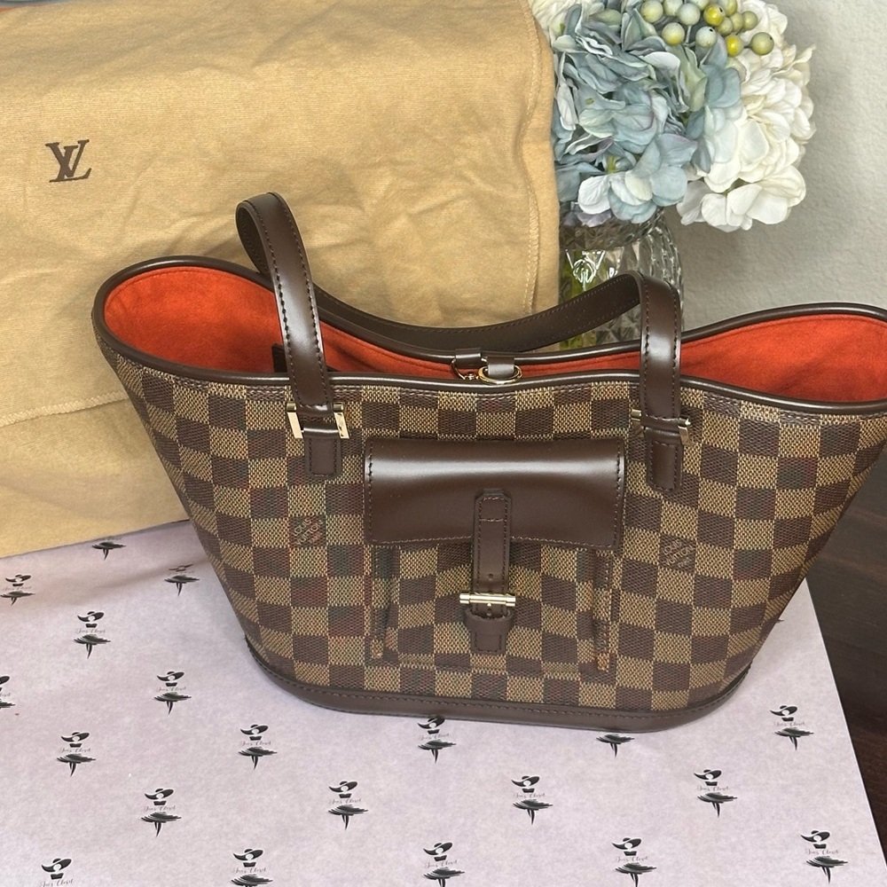 Louis Vuitton Panier PM Damier with orange lining NWT.